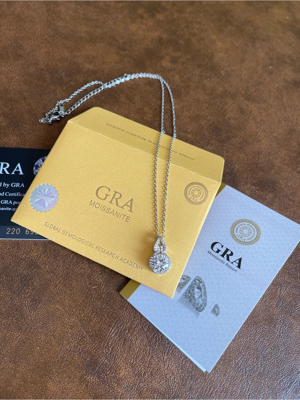 Beautiful GRA Moissanite necklace